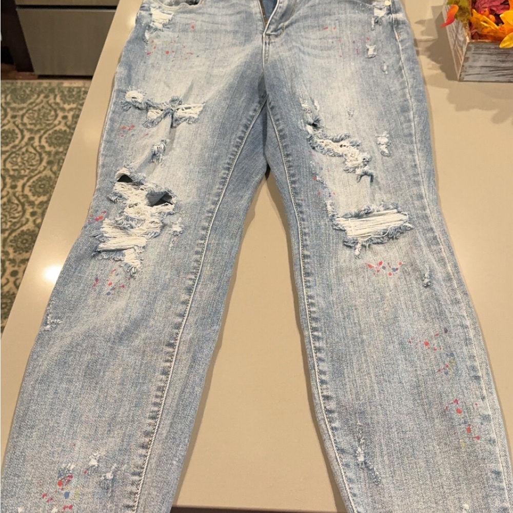 Judy Blue paint splatter jeans